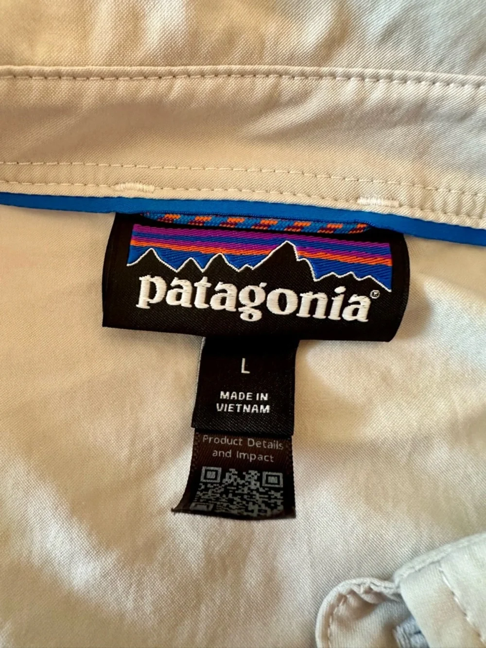 ✨SOLD✨Patagonia Boat & Beach Shirt | L |Oversized Cover-Up Neutral Coastal - Picture 10 of 13